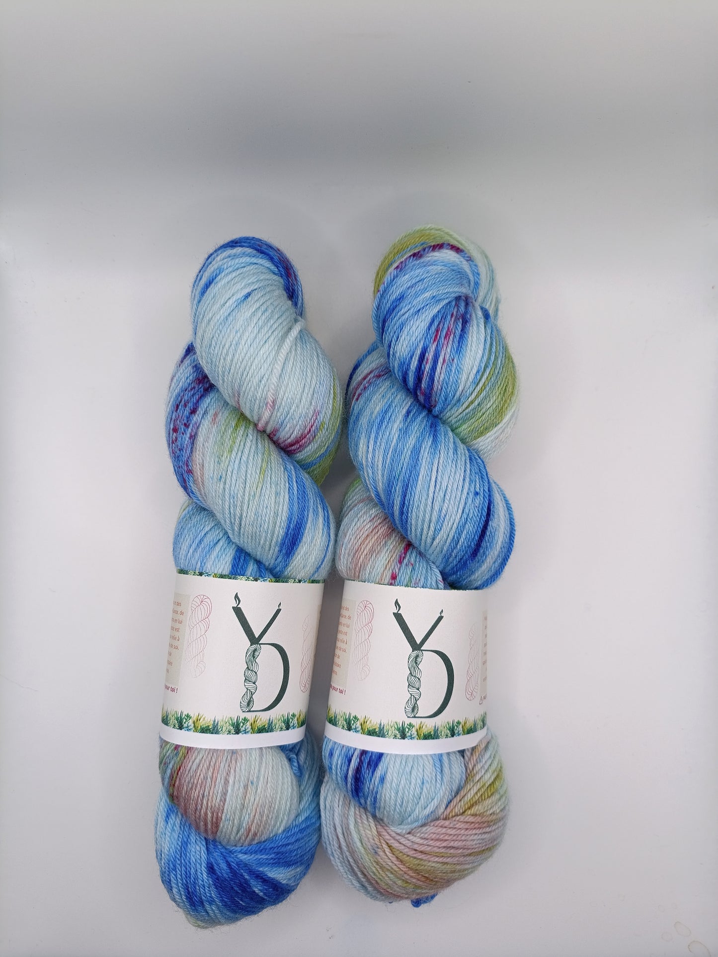 Éphémère d’hiver: 12 - Écheveaux de laine teints à la main.