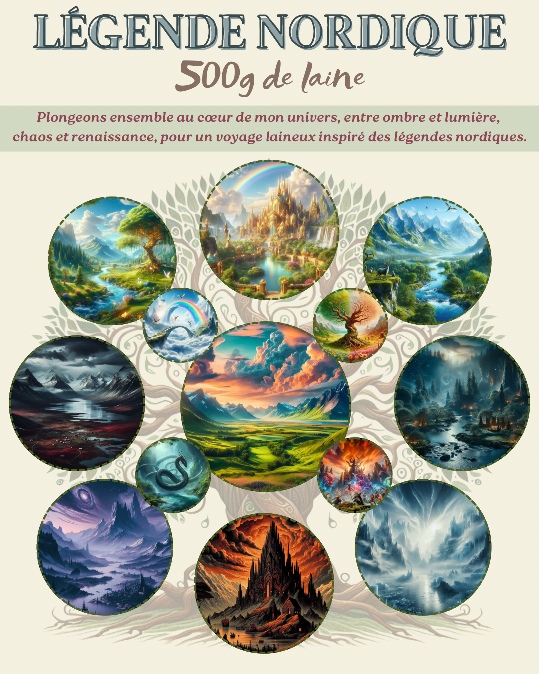 ✨ Légende Nordique: 500g de laine ✨ - Calendrier de l’Avent (précommande)