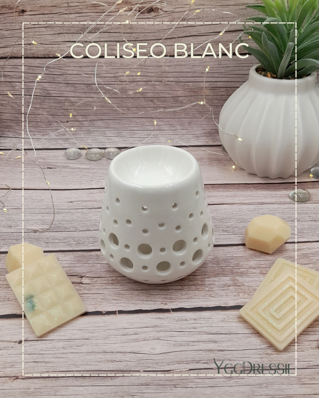 COLISEO BLANC: Brûleur à parfum en céramique