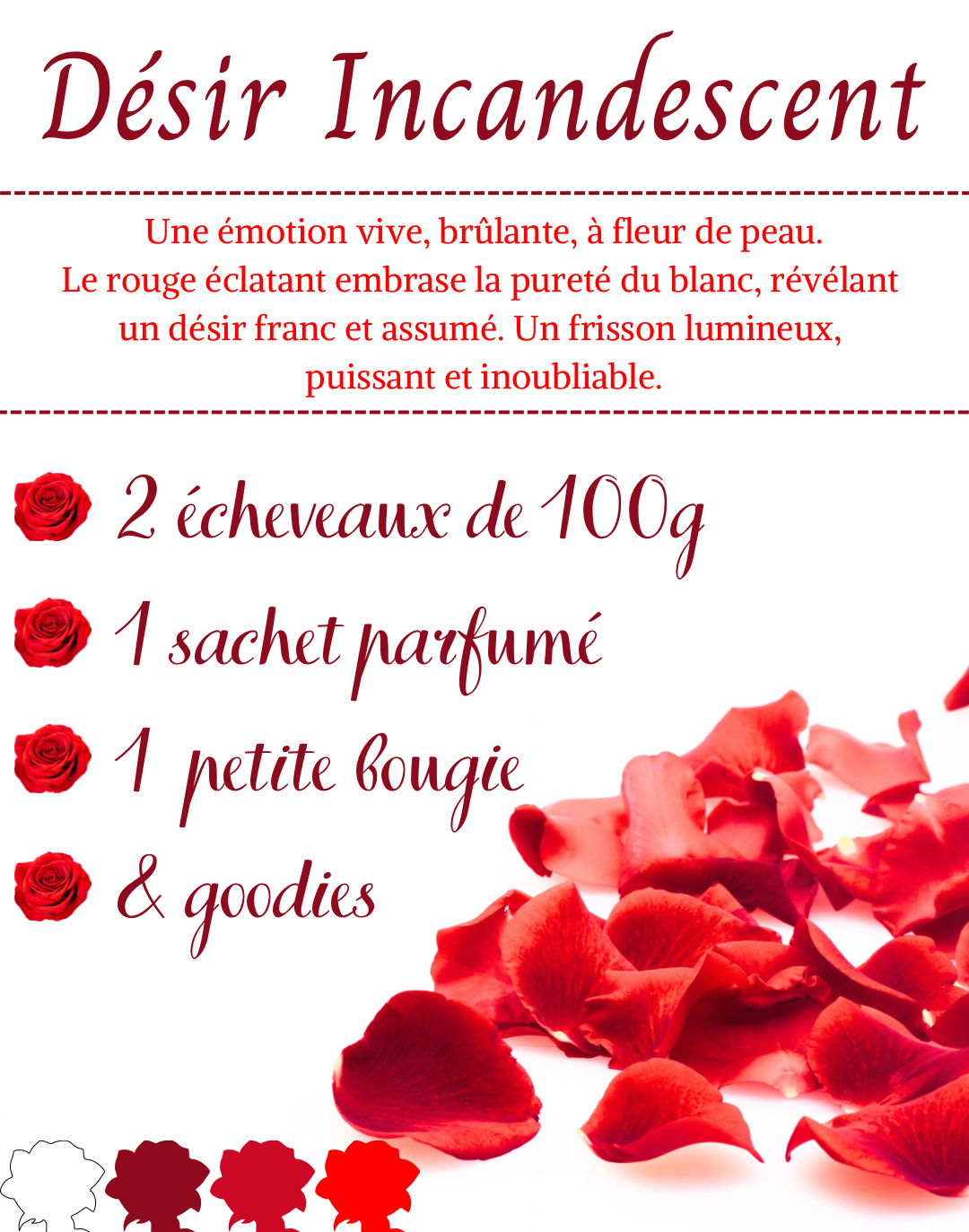 Box Surprise: Désir Incandescent - 200g de laine - Écheveaux de laine teint à la main