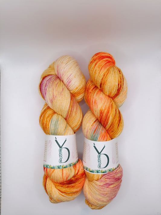 Éphémère d’hiver: 18 - Écheveaux de laine teints à la main.