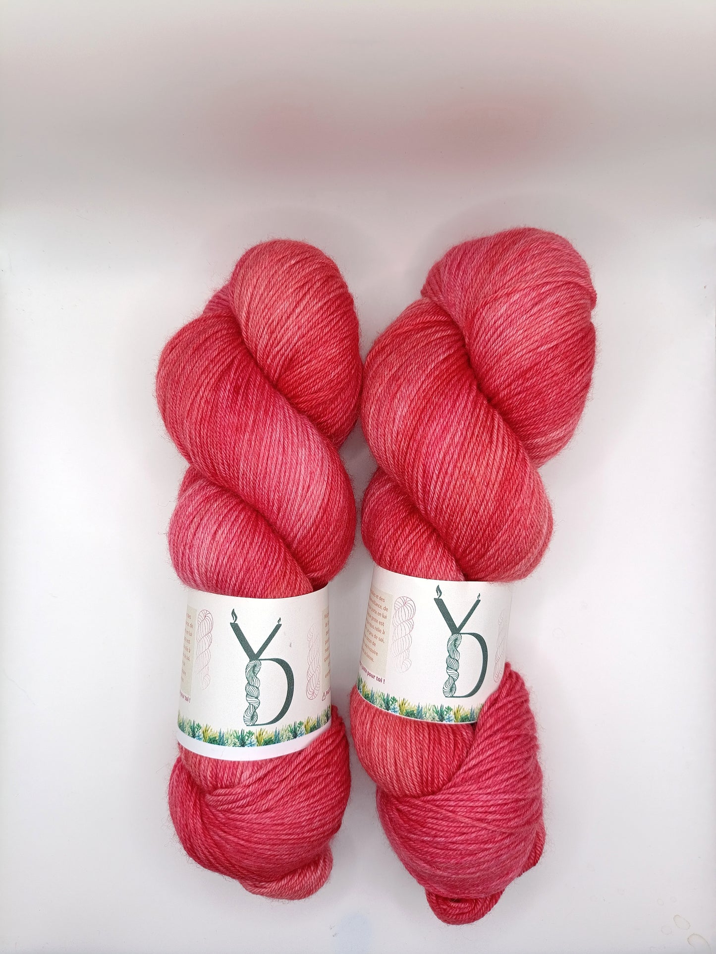 Éphémère d’hiver: 28 - Écheveaux de laine teints à la main.