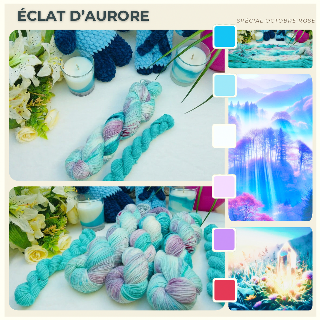 Éclat d’aurore - (100g + 20g) - (75% mérinos - 25% nylon)