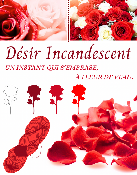 Box Surprise: Désir Incandescent - 200g de laine - Écheveaux de laine teint à la main