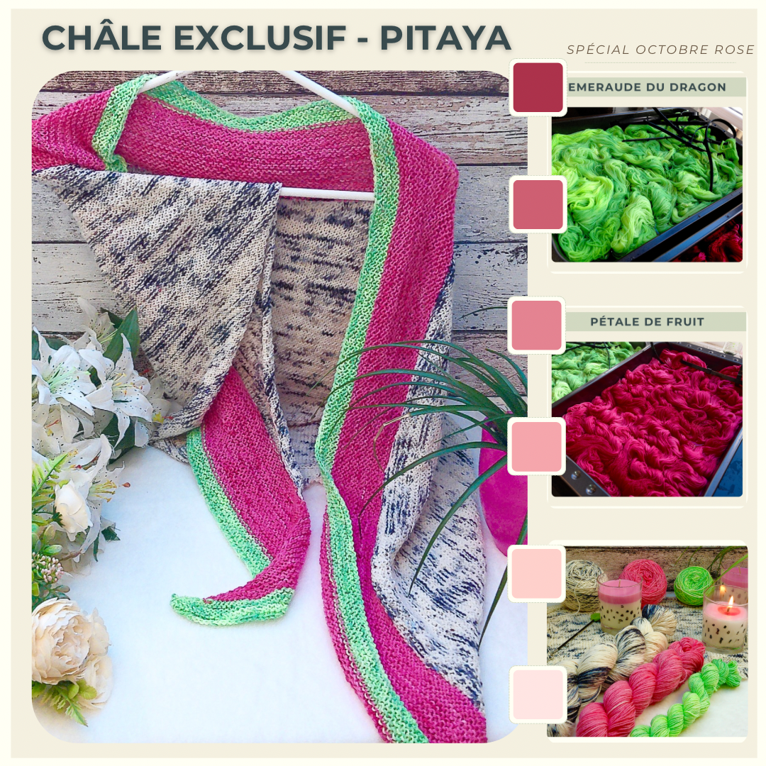 Châle Pitaya - Modèle UNIQUE & Exclusif