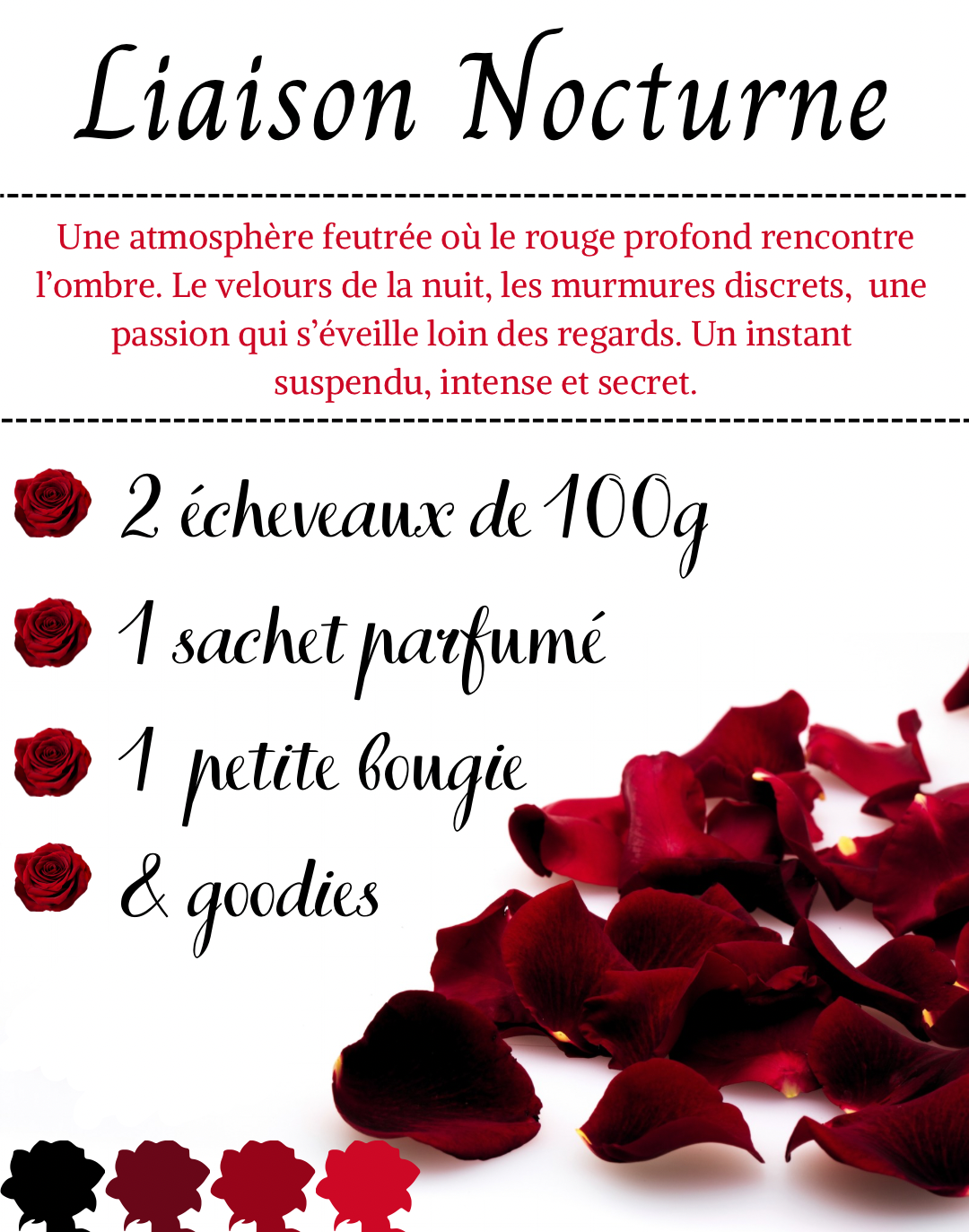 Box Surprise: Liaison Nocturne - 200g de laine - Écheveaux de laine teint à la main