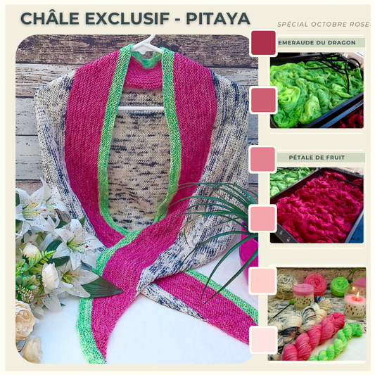 Châle Pitaya - Modèle UNIQUE & Exclusif