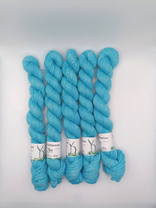Mini contrastant 20G - Base: Sock - Écheveaux de laine teints à la main.