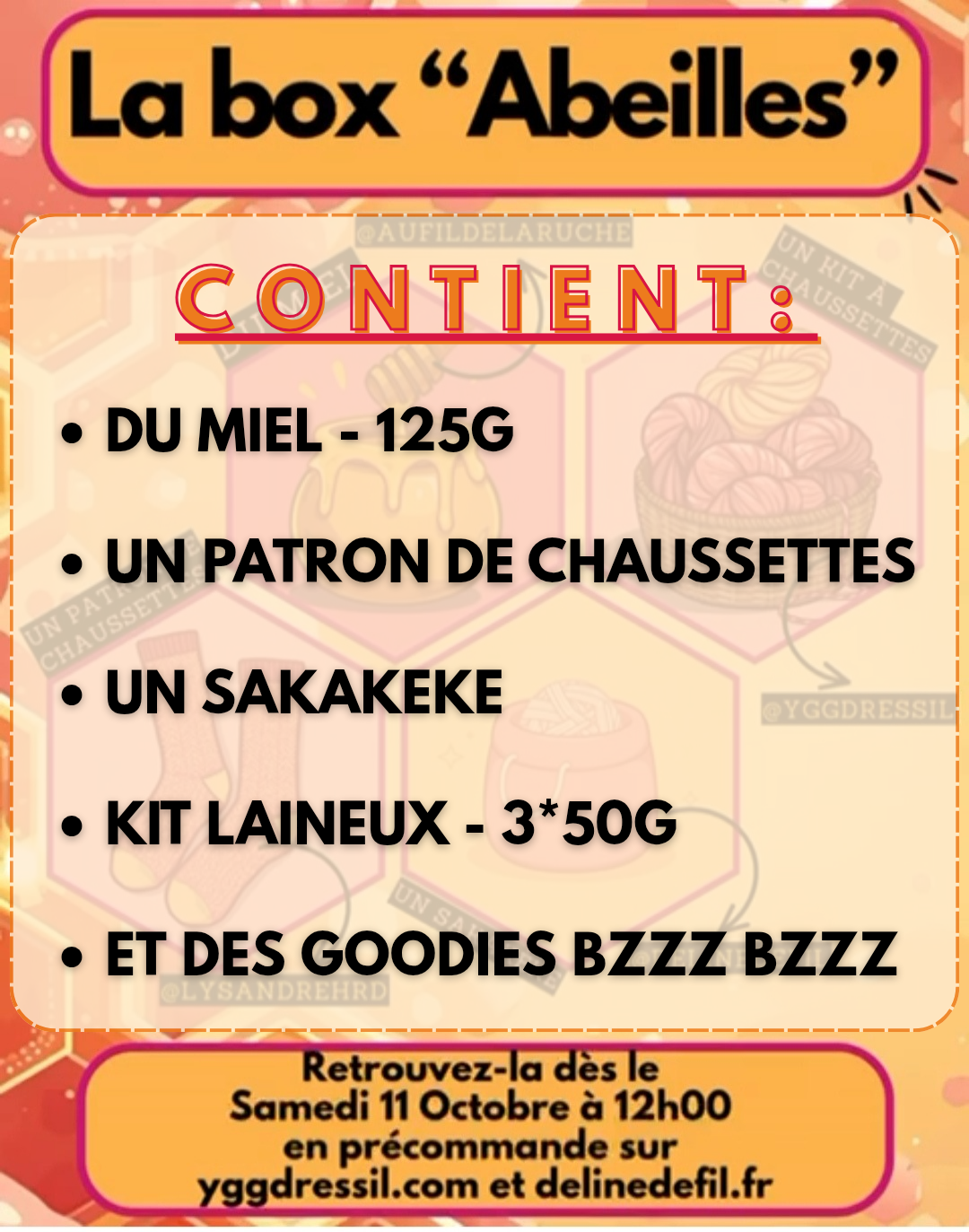 Box abeilles: Go chez: Delinedefil.fr 🐝🍯